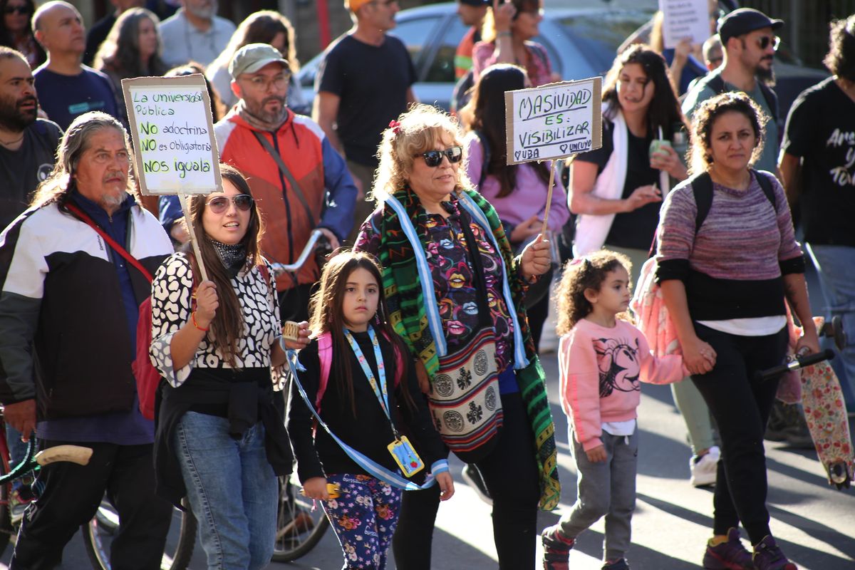 Una de las marchas universitarias que se hicieron en Mendoza durante 2024. Imagen ilustrativa. 