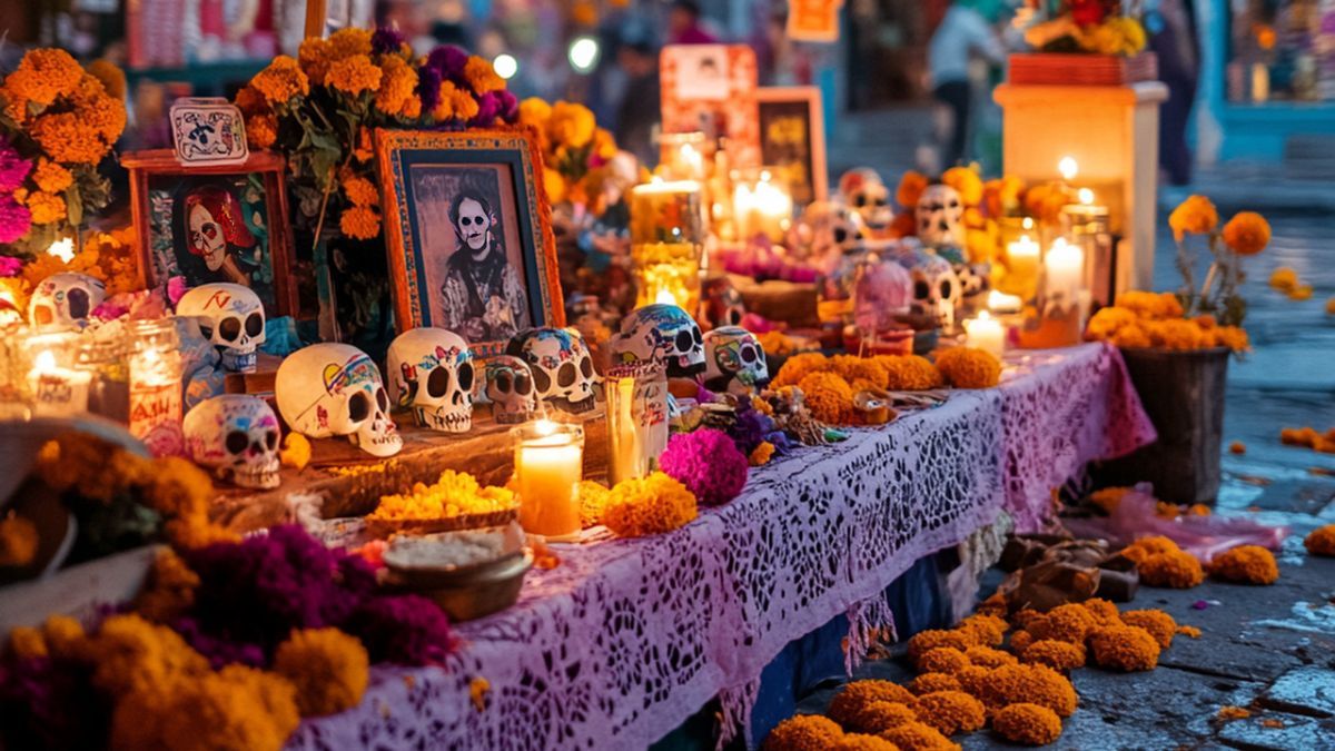 Poner un mantel blanco con sal tiene un significado muy especial en el Día de los Muertos.