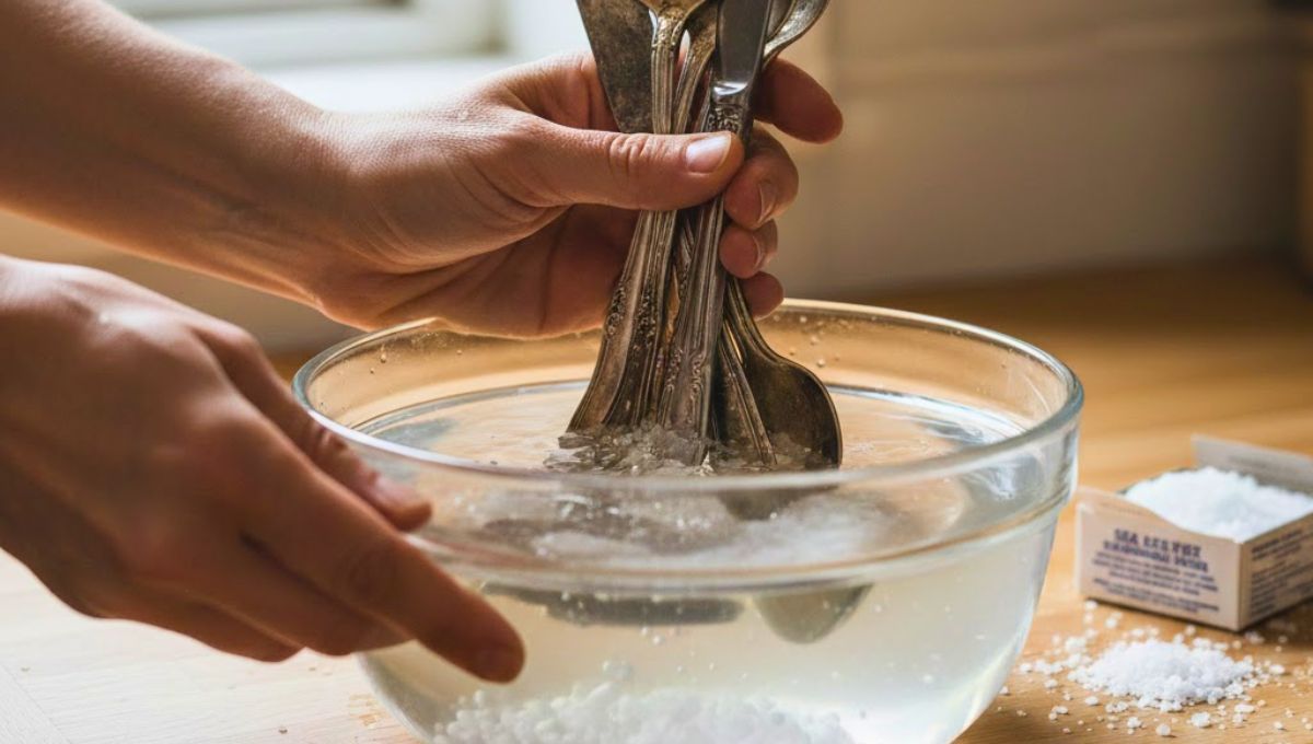 Sumergir los cubiertos en sal: por qué recomiendan hacerlo y cuáles son los beneficios