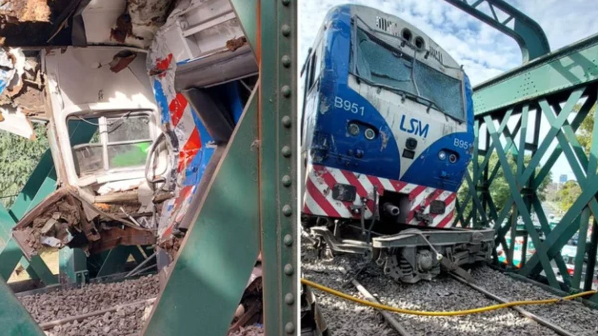Cómo quedaron los trenes que chocaron este viernes en Palermo.