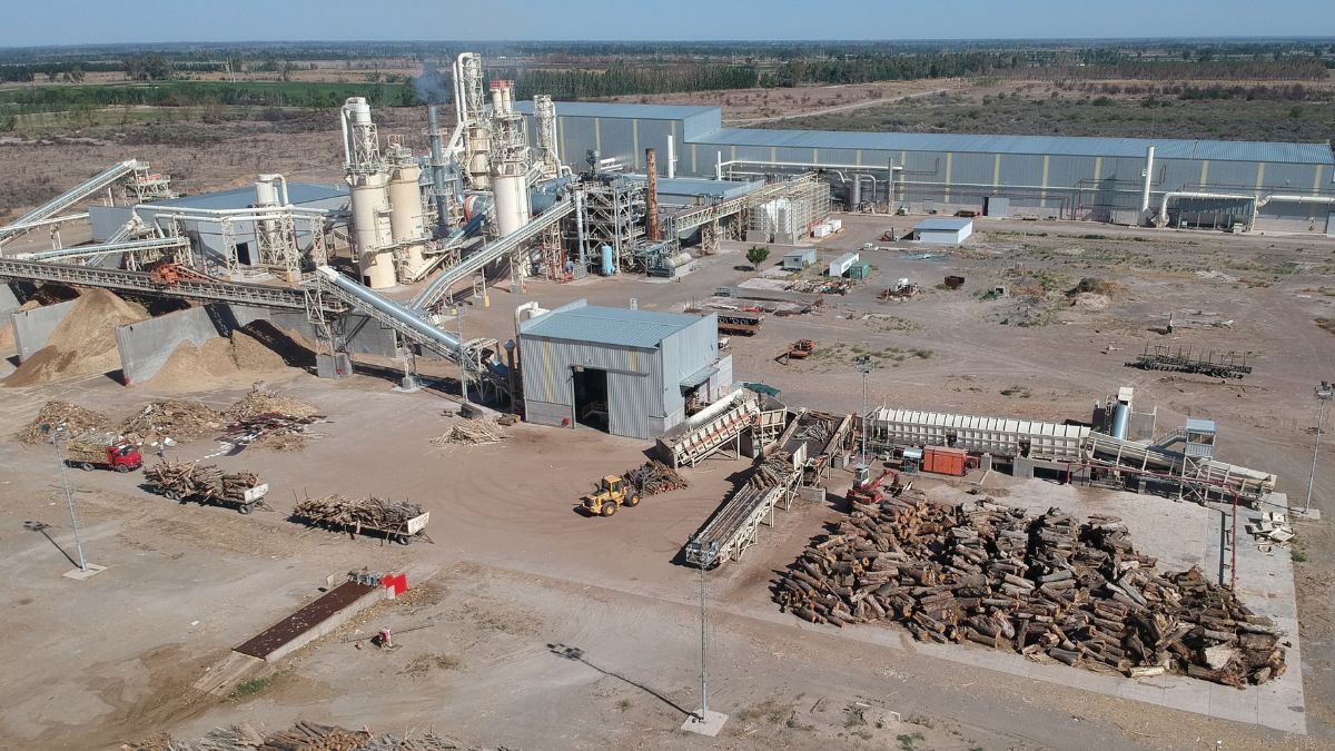 Vista de la planta de Cuyo Placas, la unidad de negocio de aglomerados integrada a la fábrica de muebles Vista de la planta de Cuyo Placas, la unidad de negocio de aglomerados integrada a la fábrica de muebles