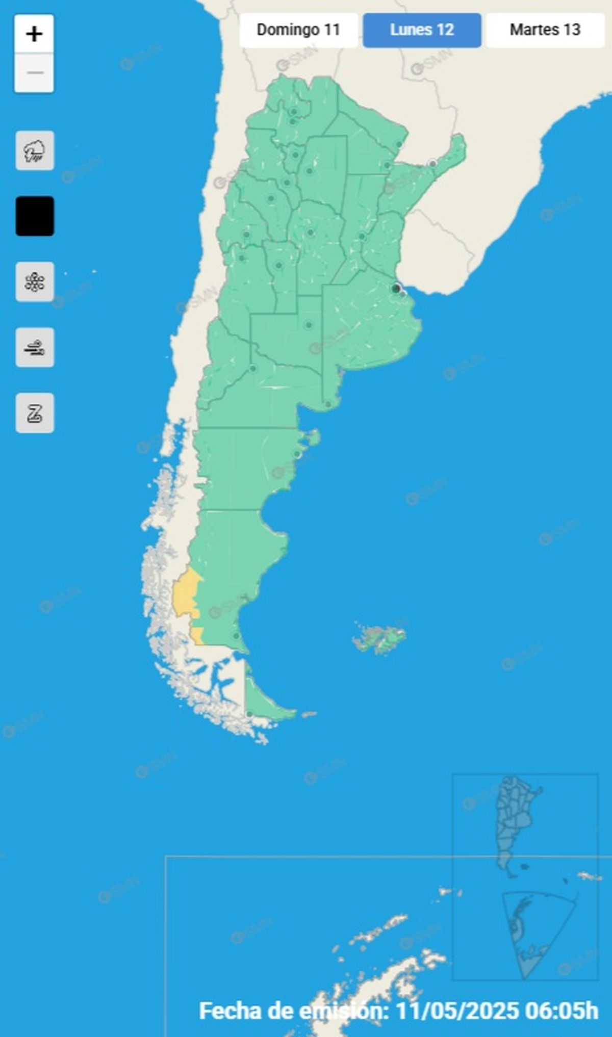 Esta es la única provincia afectada Esta es la única provincia afectada