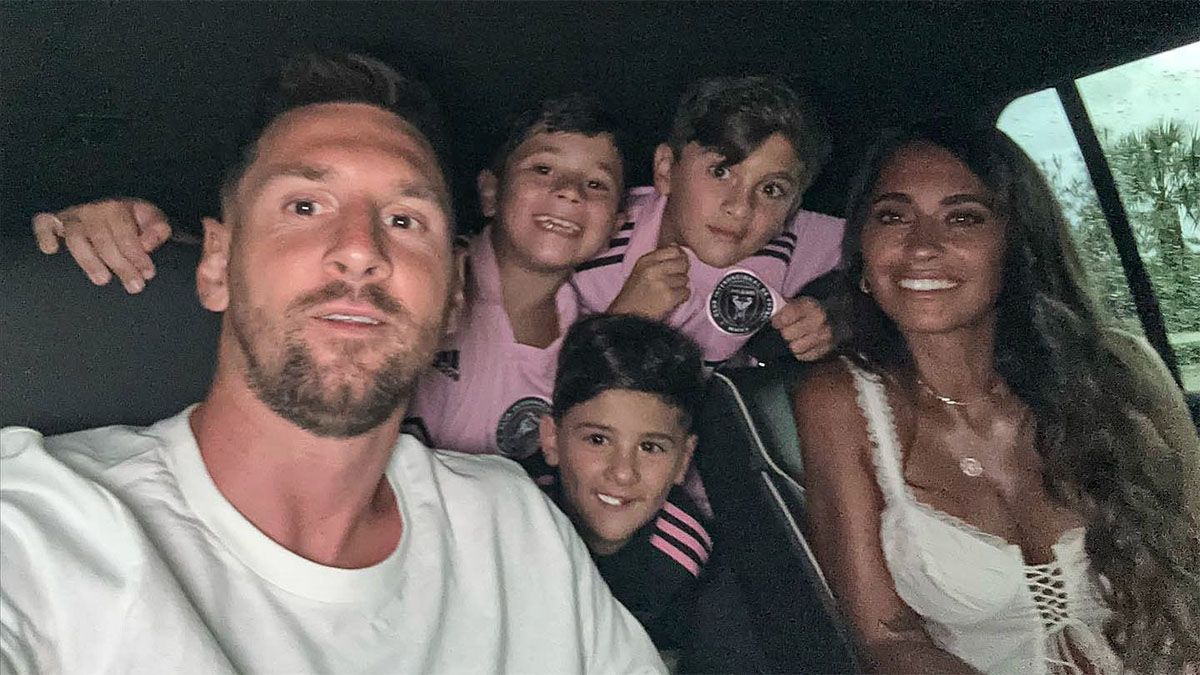 Lionel Messi, Antonela Roccuzzo y sus hijos están instalados en Miami.
