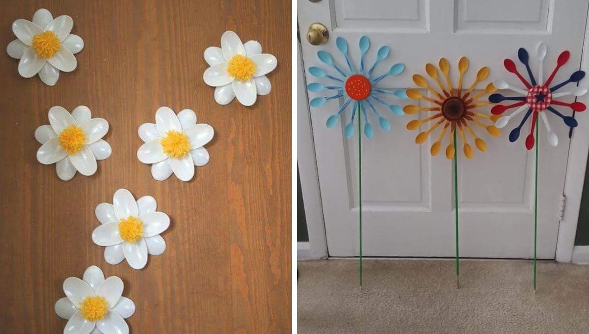 Aprende a crear flores decorativas usando cucharas y tenedores descartables. Aprende a crear flores decorativas usando cucharas y tenedores descartables. 