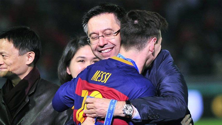 El presidente del Barcelona le apuntó al futuro de Messi y la posible llegada de Lautaro