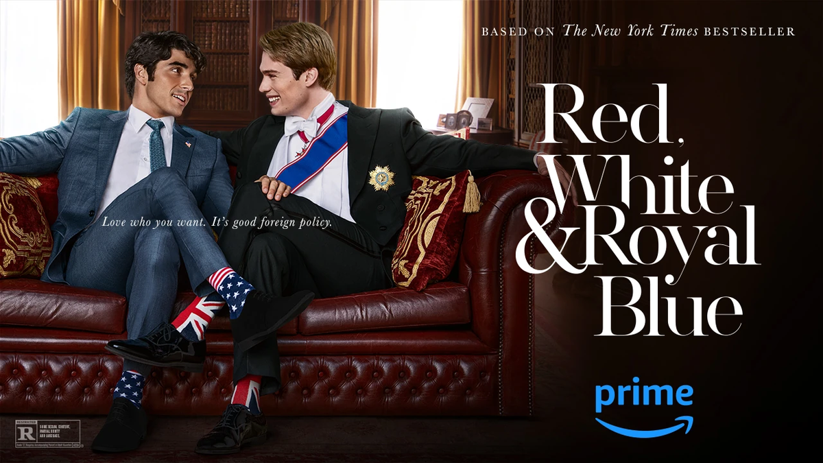 La película está basada en la novela Red, White & Royal Blue de Casey McQuiston. Imagen: Prime Video. La película está basada en la novela Red, White & Royal Blue de Casey McQuiston. Imagen: Prime Video.