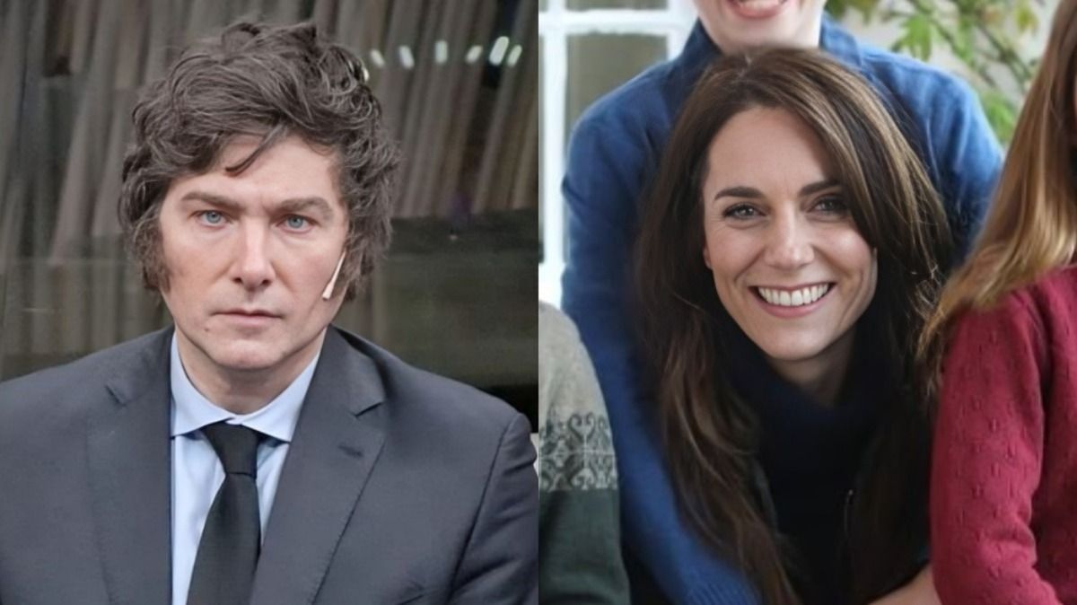 Javier Milei y Kate Middleton, dos retratos de la época.