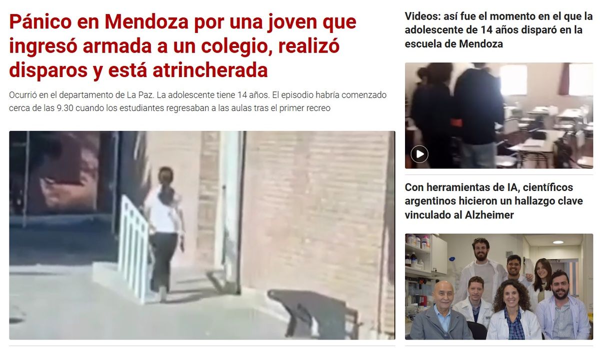 Infobae le dedicó parte de su cobertura al tenso momento vivido en La Paz.