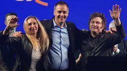 Karina Milei, Manuel Adorni y Javier Milei. Siguen los cambios en el Gabinete.