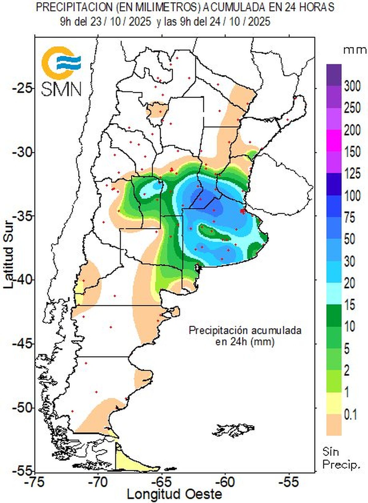 Estas son las precipitaciones que se esperan según el SMN. Estas son las precipitaciones que se esperan según el SMN.