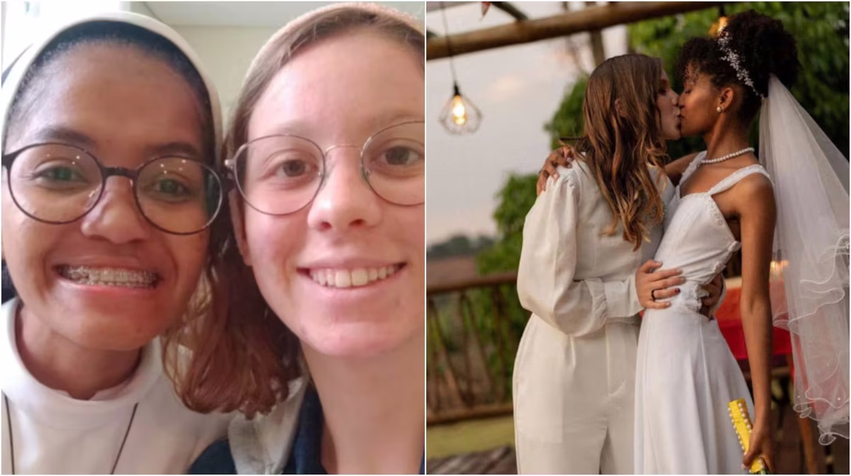 Una historia de amor de película: eran monjas y ahora son esposas.