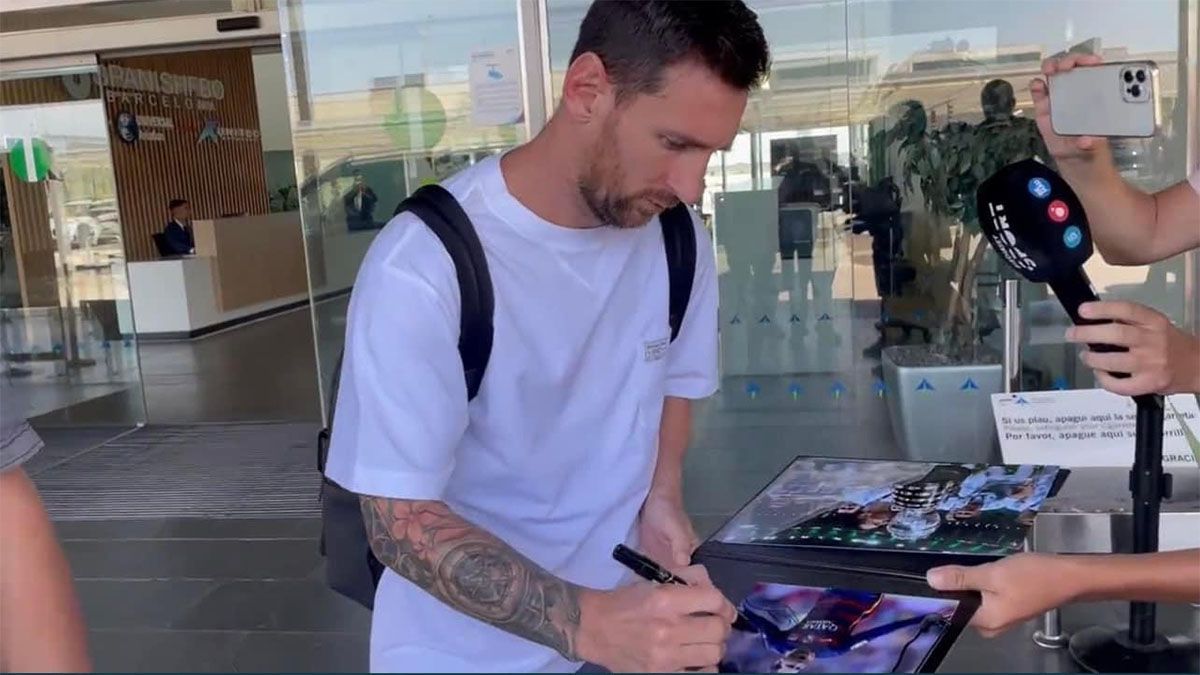 Messi llegó a Barcelona para descansar.