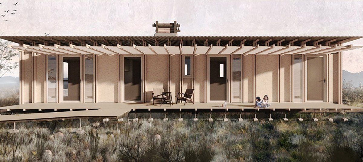 Imagen de la casa desmontable ideada para situaciones de emergencia por estudiantes de la UNCUYO