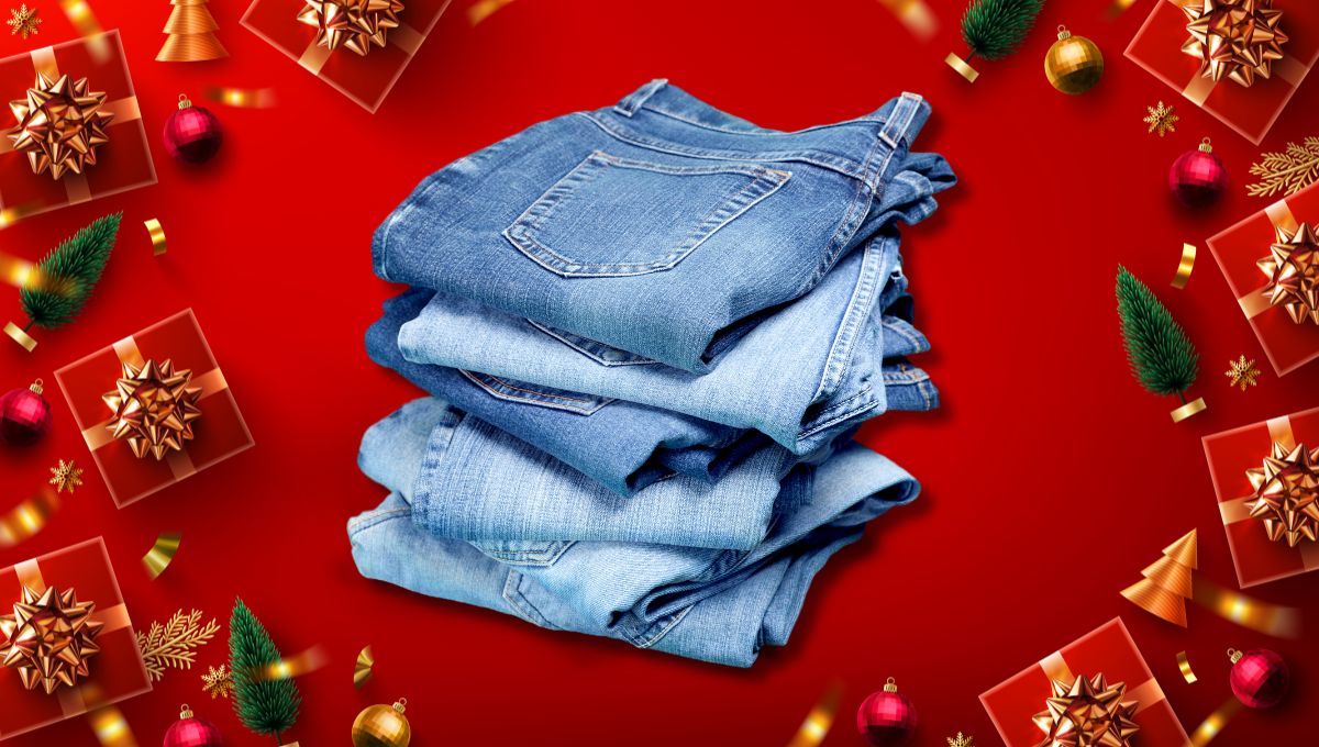 Con retazos de un pantalón de jean, crea estos hermosos adornos para el pinito de Navidad