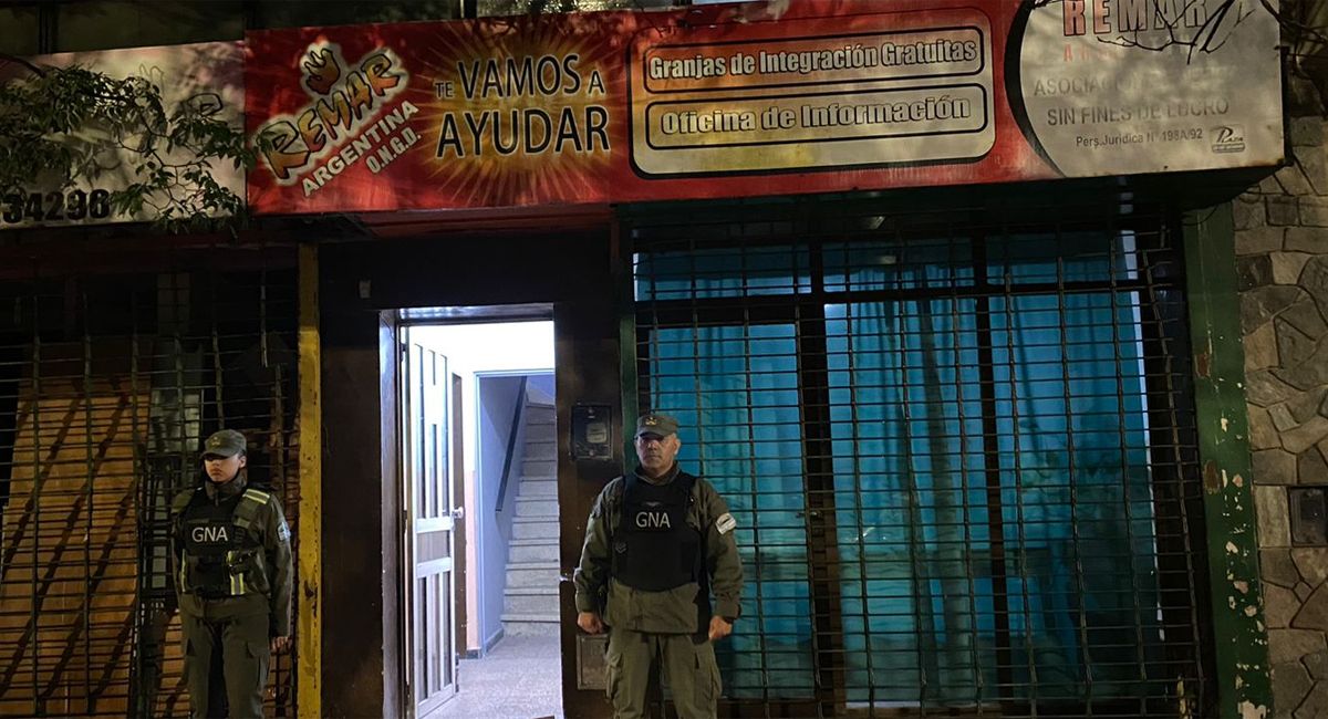 Una foto de los allanamientos que realizó Gendarmería.