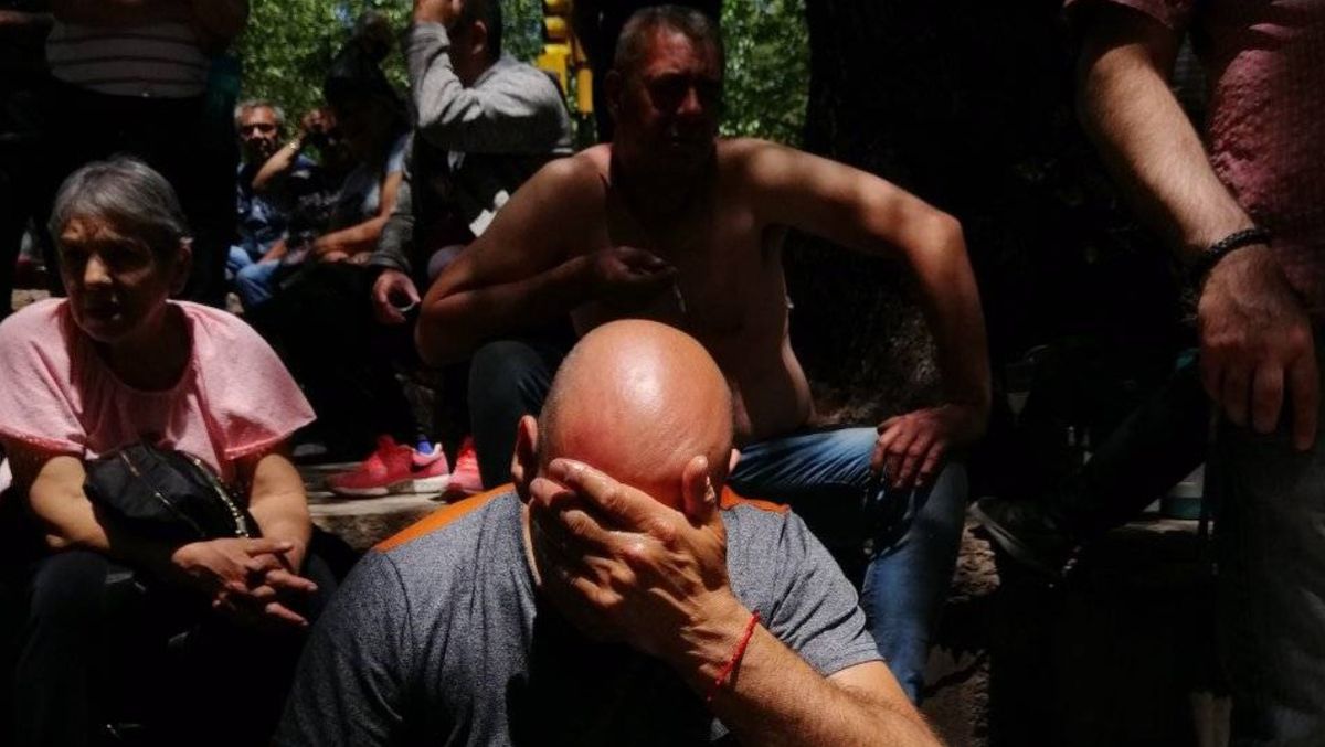 En la protesta hubo algunos heridos.