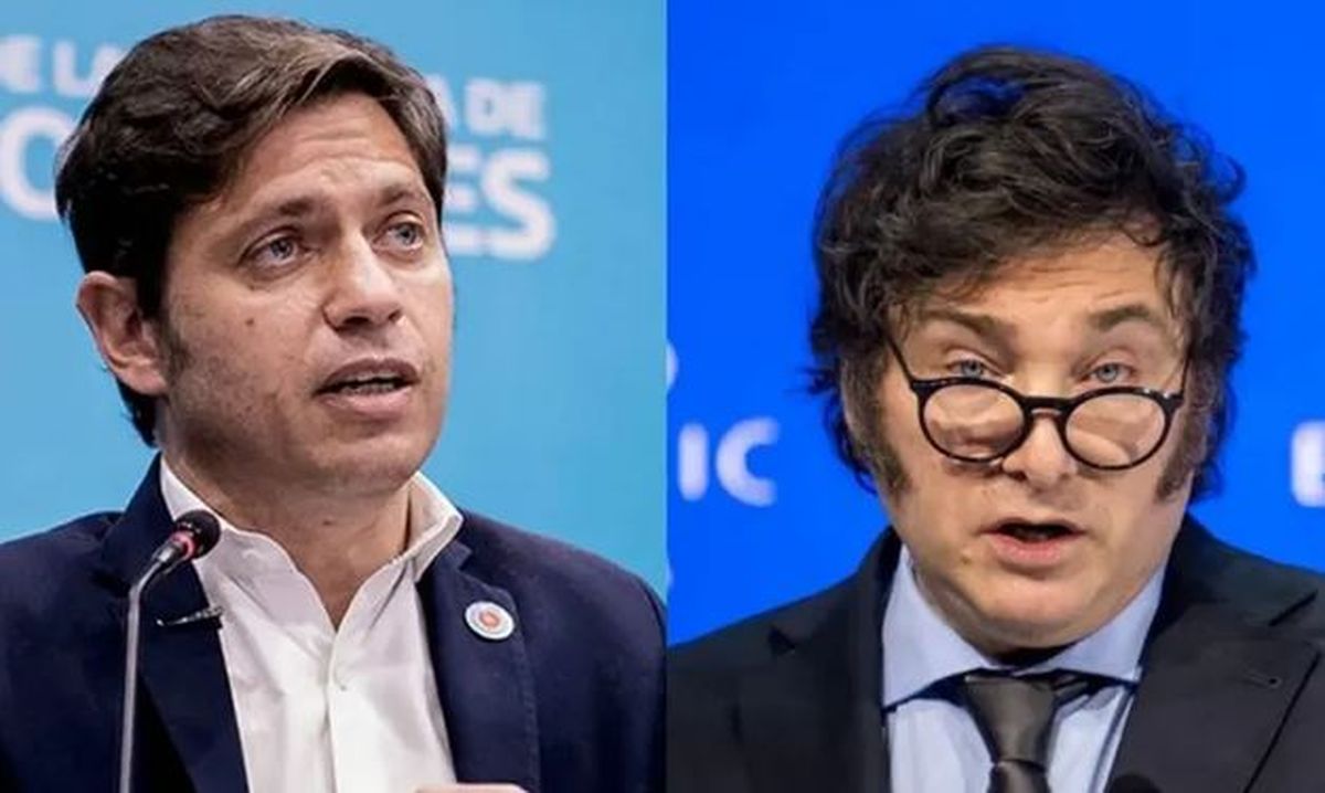 Axel Kicillof y Javier Milei. Las elecciones de este domingo los tienen en vilo.
