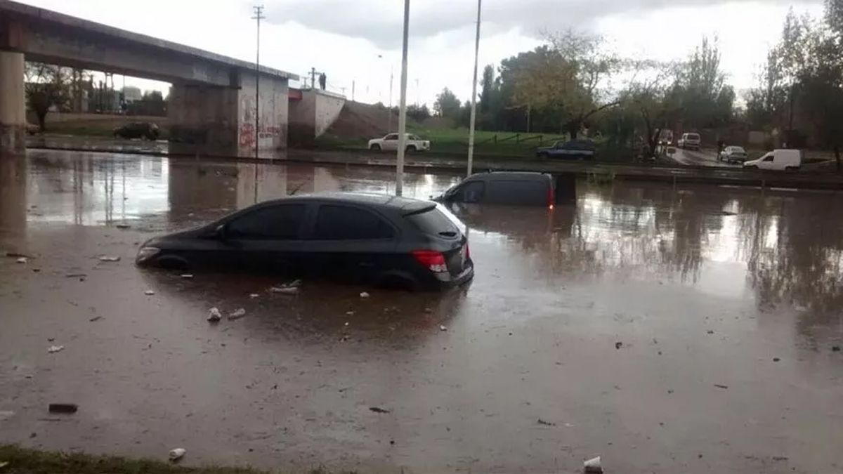 Inundaciones en Mendoza tras las lluvias.