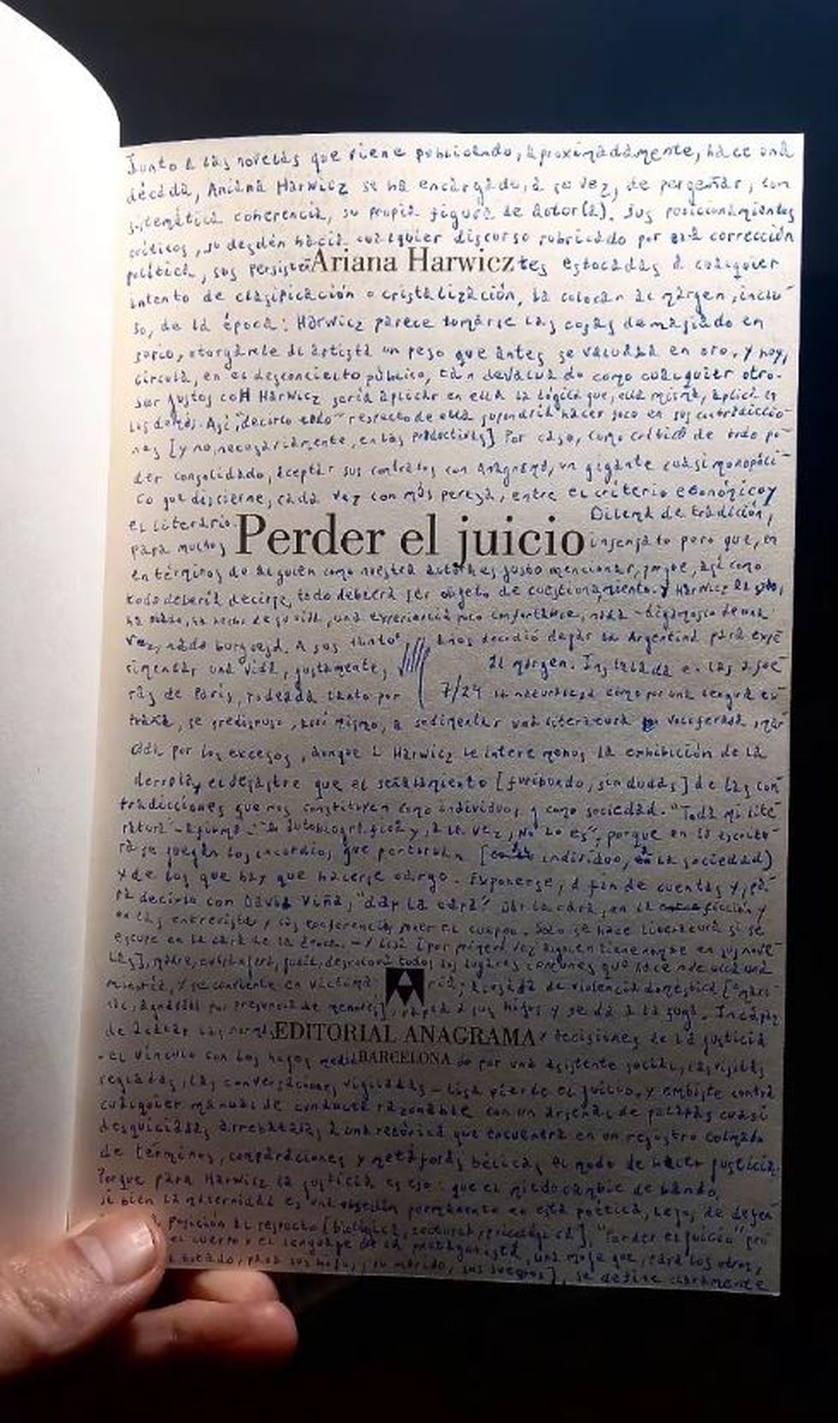 Perder el Juicio, de Ariana Harwicz. Perder el Juicio, de Ariana Harwicz.