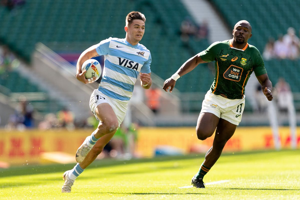 Marcos Moneta, el mejor jugador del mundo, marcó un try para Los Pumas 7s ante Sudáfrica