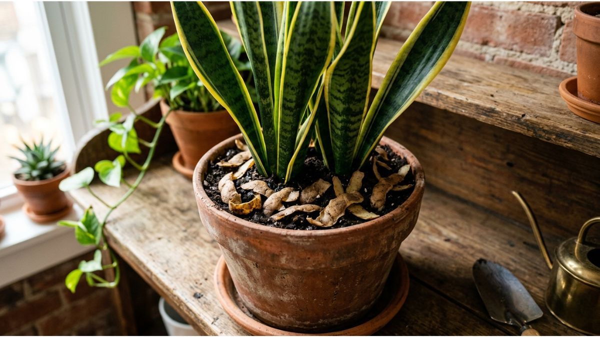 Reutilizar cáscaras de papa y colocarlas en el sustrato de la sansevieria o lengua de suegra: para qué sirve