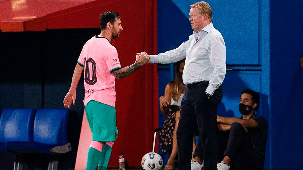 Lionel Messi y Ronald Koeman deberán afrontar un duro calendario con el Barcelona.