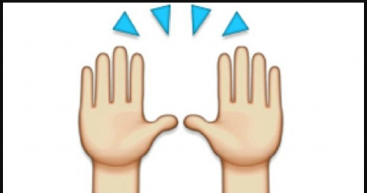 Tecnología. WhatsApp: el significado del emoji con las palmas arriba.
