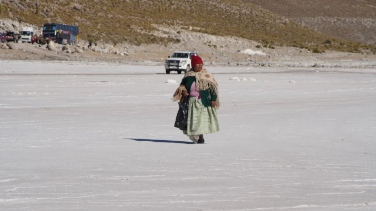 Una mujer indígena camina por el Salar de Coipasa, en el departamento de Oruro. El gobierno boliviano tiene previsto seguir adelante con la exploración de litio en los salares a través de la empresa estatal YLB (Imagen: Asamblea Legislativa Plurinacional, CC BY) Una mujer indígena camina por el Salar de Coipasa, en el departamento de Oruro. El gobierno boliviano tiene previsto seguir adelante con la exploración de litio en los salares a través de la empresa estatal YLB (Imagen: Asamblea Legislativa Plurinacional, CC BY)