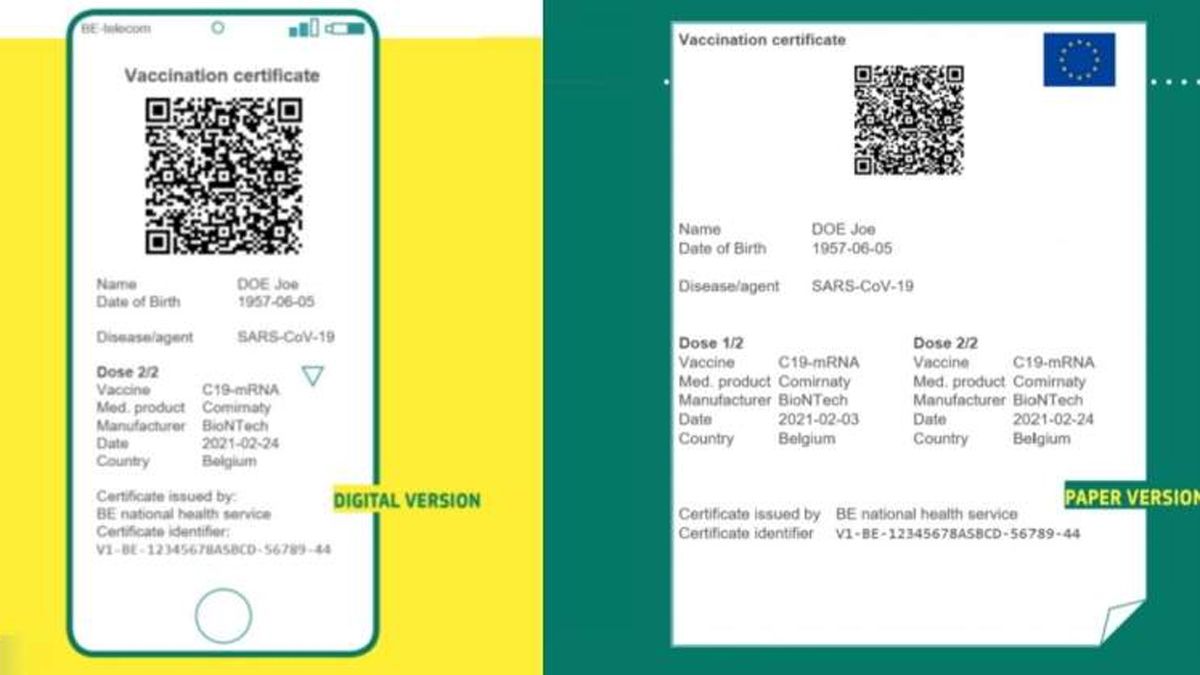 El certificado de vacunación europeo contra el Covid.