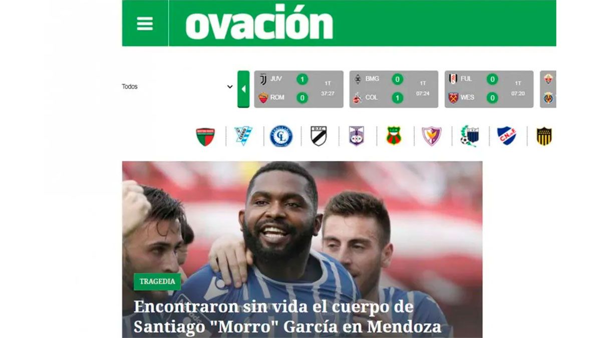 El Morro García fue encontrado sin vida este sábado y la noticia consternó a Argentina y Uruguay. El goleador del Tomba se habría quitado la vida.