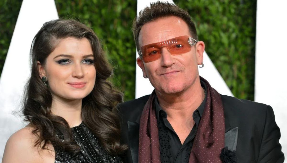 Eve Hewson y Bono. Eve Hewson y Bono.