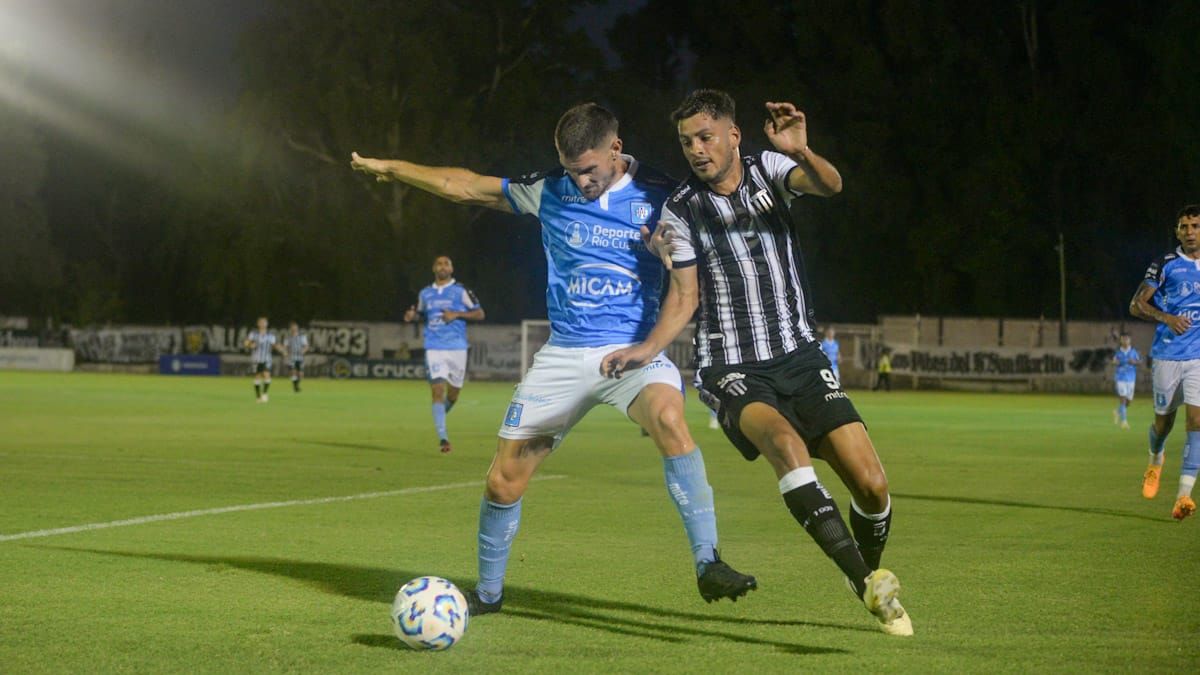 Nicolás Ferreyra fue el autor del gol del empate de Gimnasia y Esgrima ante Estudiantes de Río IV. Foto: Martín Pravata/UNO. 