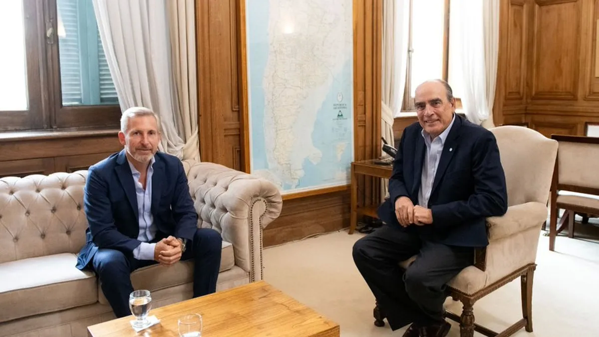 Rogelio Frigerio, gobernador de Entre Ríos y Guillermo Francos, ministro del Interior. Rogelio Frigerio, gobernador de Entre Ríos y Guillermo Francos, ministro del Interior.