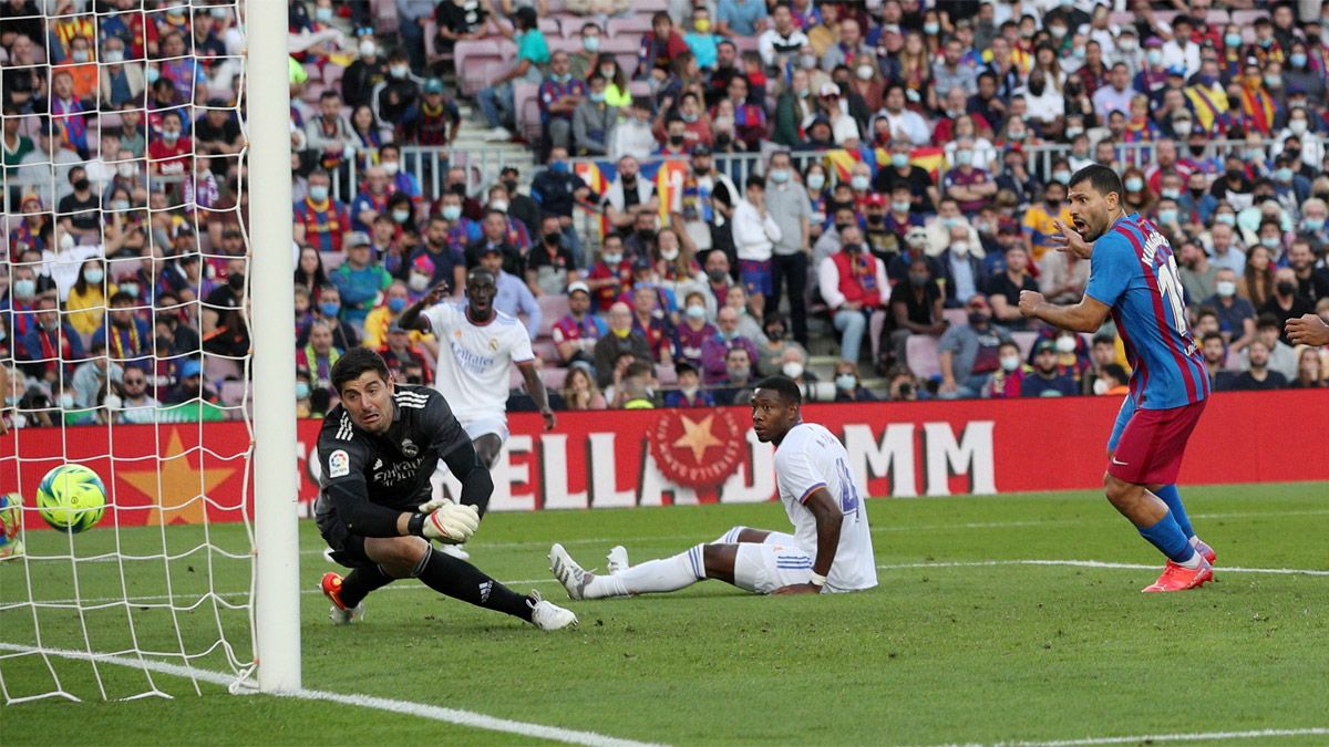 El Kun Agüero anotó, pero el Barcelona perdió con el Real Madrid