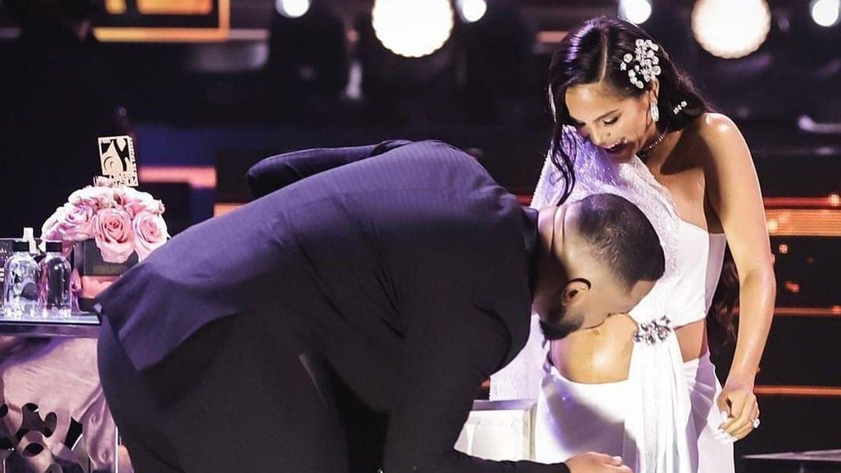 Natti Natasha y su comprometido.