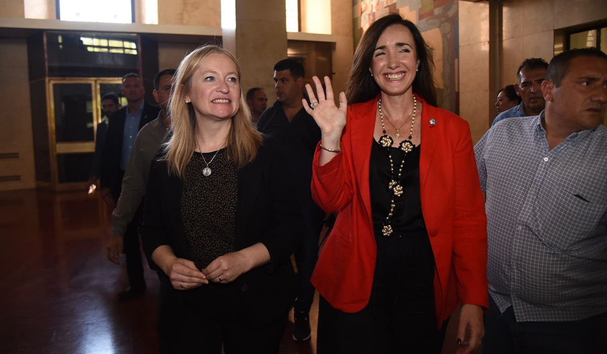 La vicegobernadora Hebe Casado con la vicepresidenta Victoria Villaruel. La vicegobernadora Hebe Casado con la vicepresidenta Victoria Villaruel.