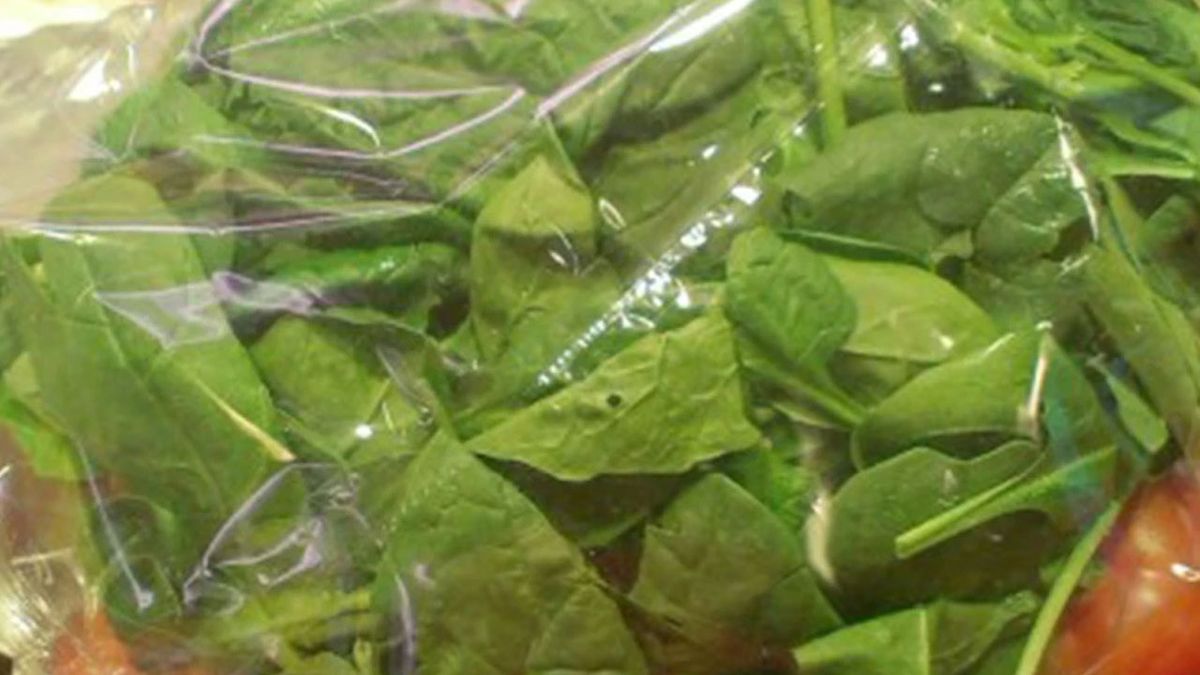 Compró un paquete de espinacas y cuando lo abrió salió una rana