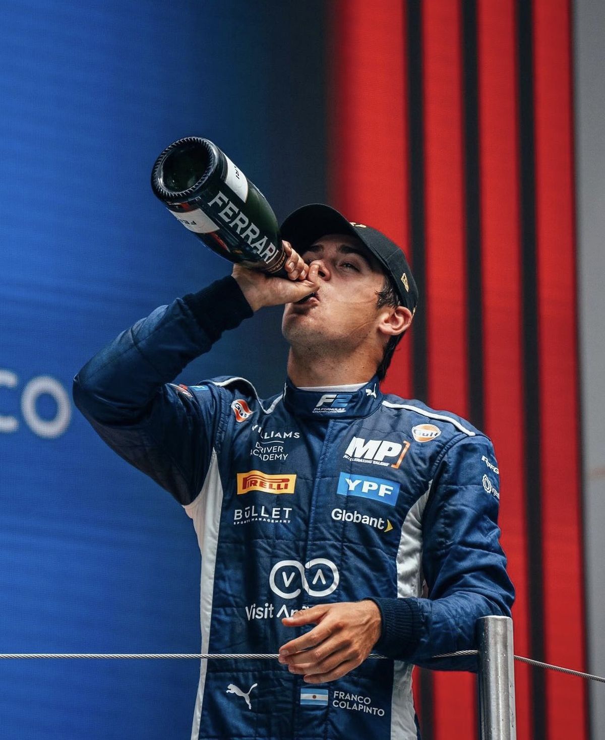 Franco Colapinto en el Gran Premio de Austria de la Fórmula 2. Franco Colapinto en el Gran Premio de Austria de la Fórmula 2.