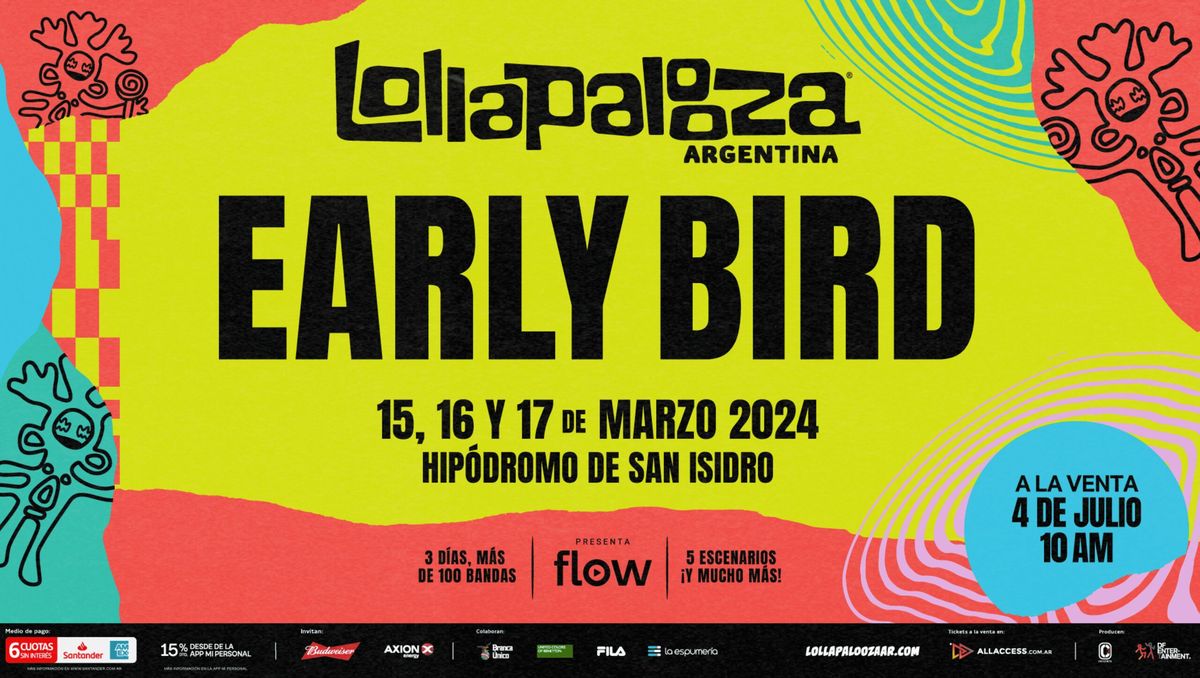 Lollapalooza Argentina 2024: la grilla de las tres jornadas. Lollapalooza Argentina 2024: la grilla de las tres jornadas.