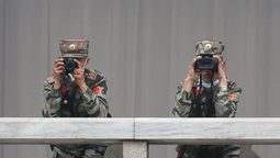 Imagen de archivo de soldados de norcoreanos. Rusia a cambio habría enviado misiles antiaéreos a Corea del Norte. Crédito: EFE/EPA/YONHAP.