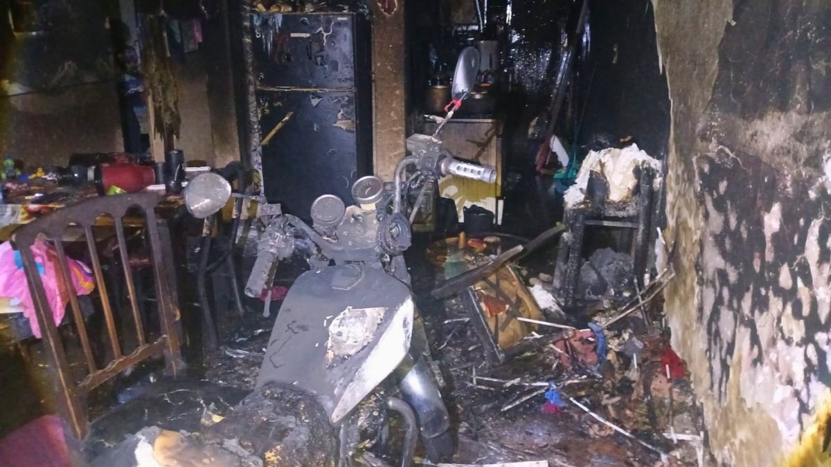 El incendio ocurrió en el oeste de Godoy Cruz. Foto: Prensa Ministerio de Seguridad.