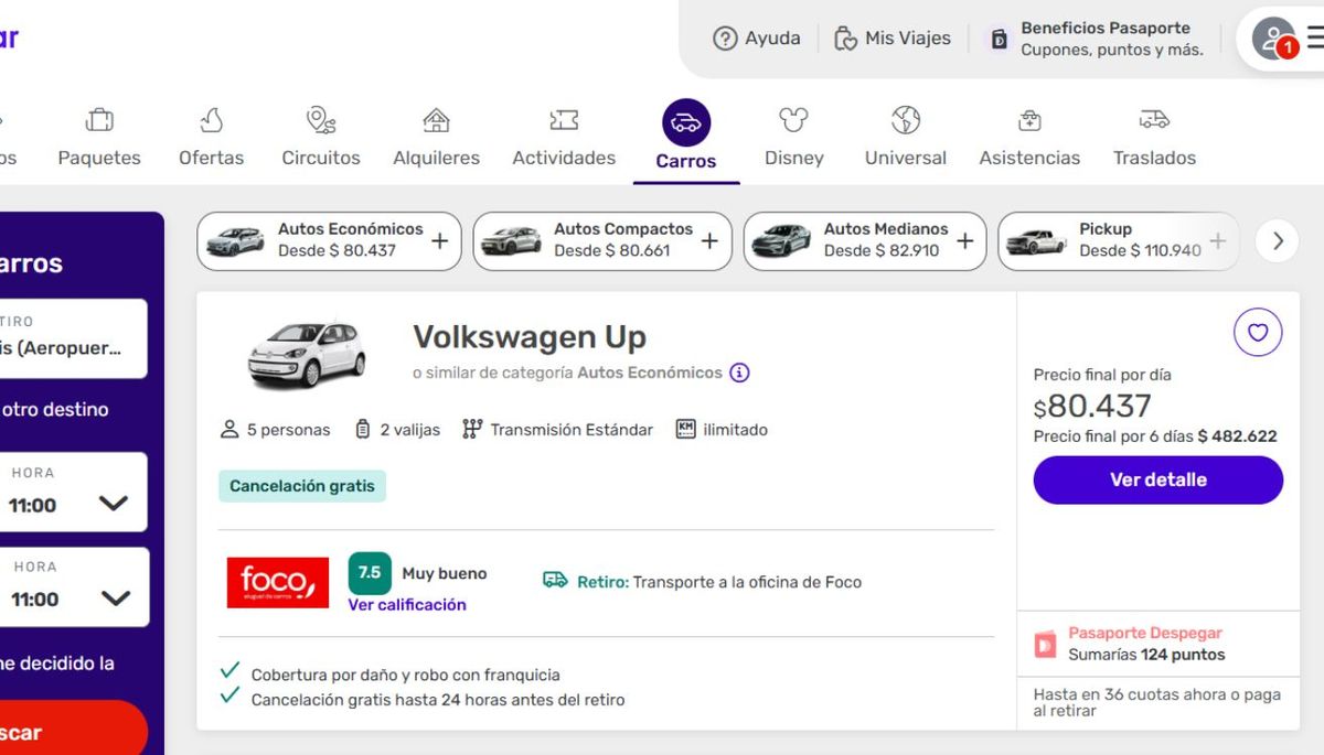 Alquilar un auto en Florianópolis, Brasil. Imagen: despegar.com. Alquilar un auto en Florianópolis, Brasil. Imagen: despegar.com.