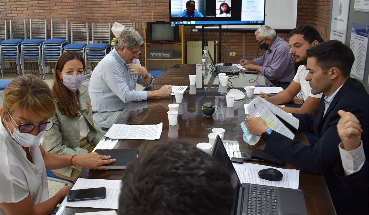 El diputado Álvaro Martínez (PRO) reunido en la comisión de Legislación y Asuntos Constitucionales que dio despacho favorable al proyecto de las pistolas Taser