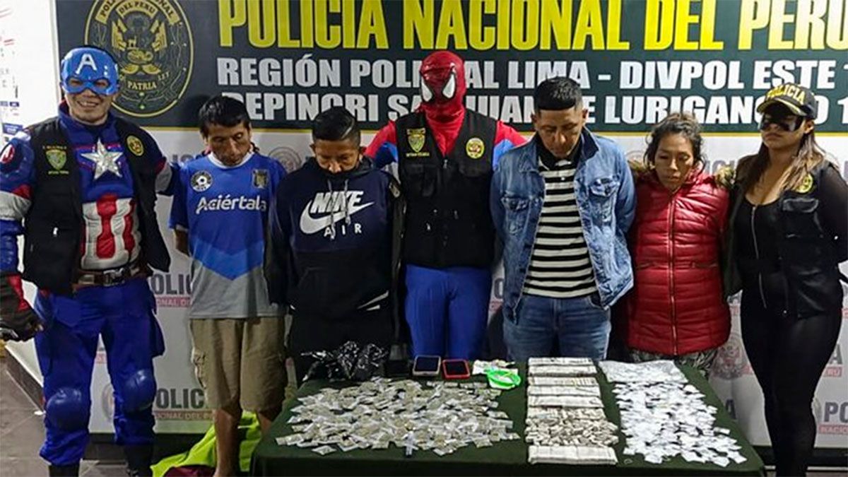 Cuatro efectivos fueron parte de la operación Marvel y atraparon a los vendedores de pasta base de cocaína.