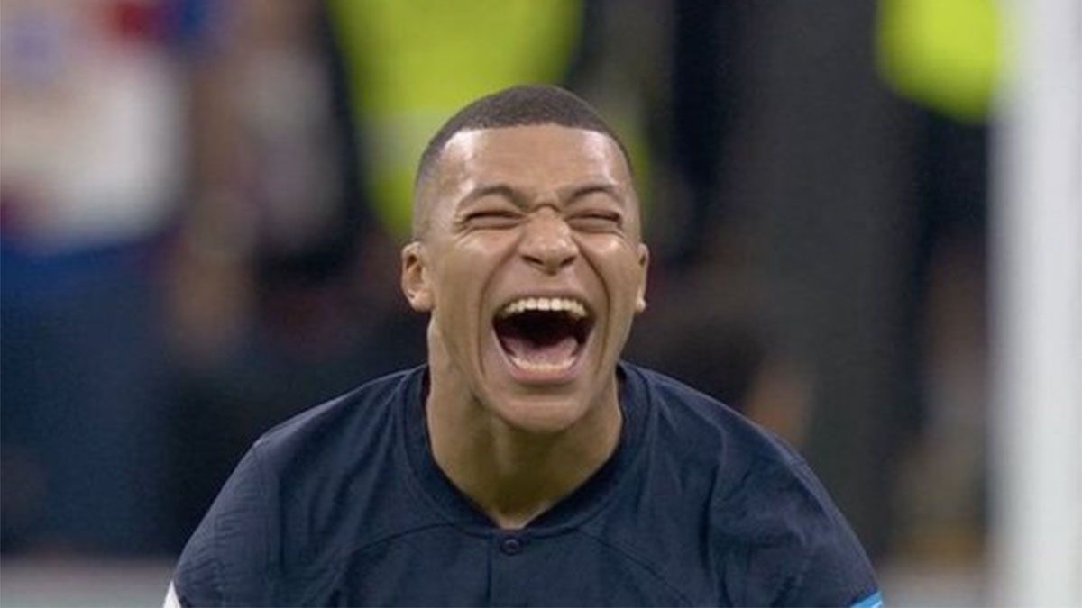 Mbappé se rió tras el penal errado por Harry Kane.