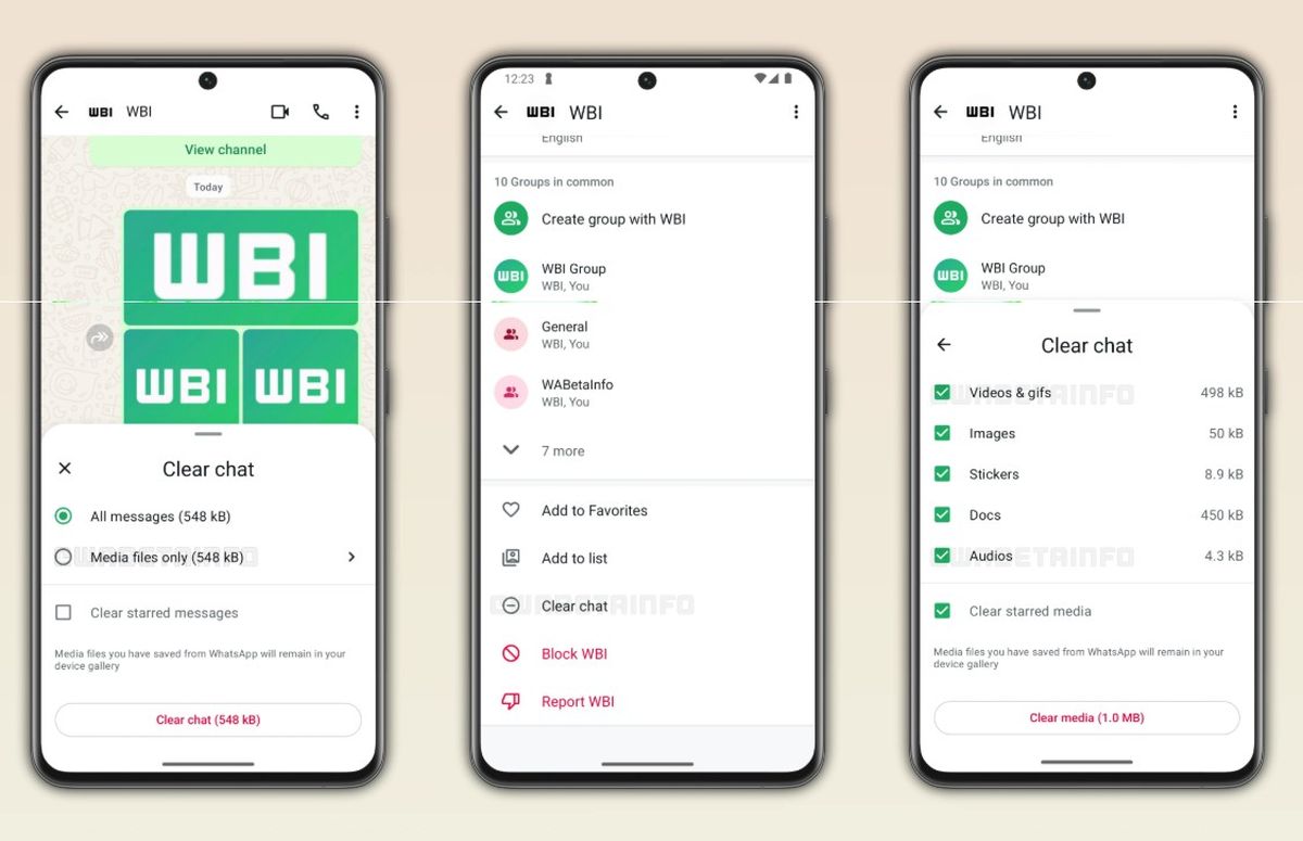 Esta es la nueva funci&oacute;n para vaciar la papelera de WhatsApp. Foto: WABI