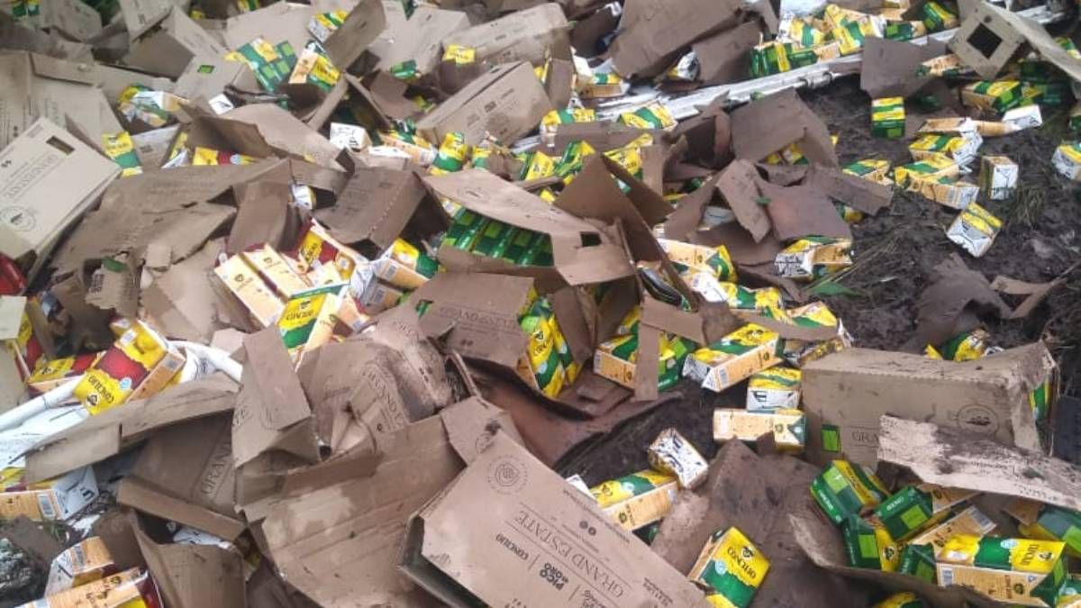 Según el chofer, la ruta estaba mojada por la lluvia Según el chofer, la ruta estaba mojada por la lluvia