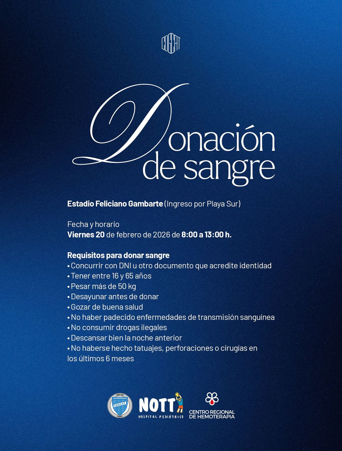 Godoy Cruz abrir&aacute; las puertas del Feliciano Gambarte con fines solidarios.