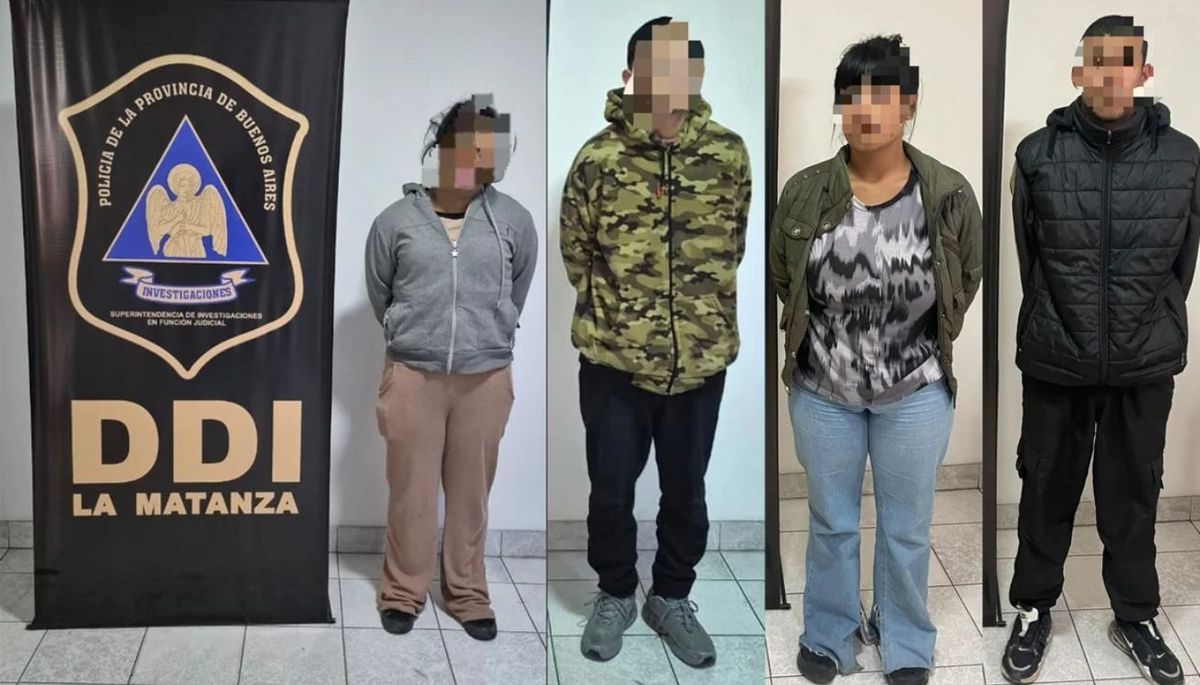Imagen de algunos de los detenidos por el triple crimen de Florencio Varela.