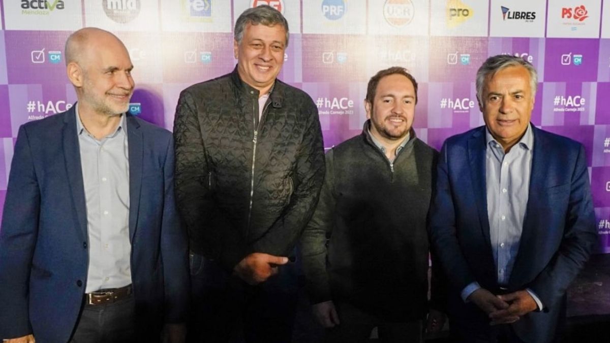 Horacio Rodríguez Larreta, Daniel Orozco, Martín Bustos y Alfredo Cornejo.